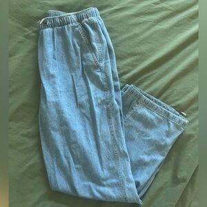 Nicole Miller Elastic Waist Blue Jeans